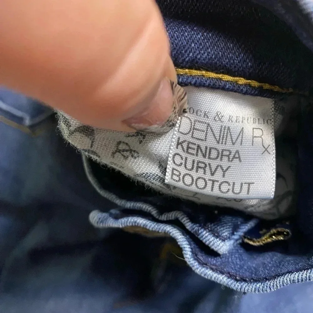 Rock & Republic Women's Denim Rx Kendra Curvy Bootcut Size 14